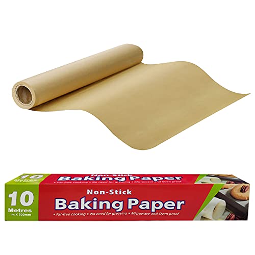 Non-stick thick parchment paper, 12 in x 33ftï¼Œused for baking, grilling, food-grade cooking paper, baking bread, oven, air fryer, steamer paper, high temperature resistance, waterproof, oil-proof