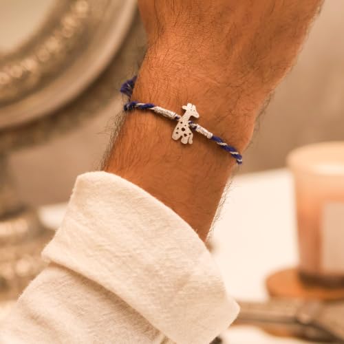 Image of 92.5 Pure Sterling Silver Giraffe Kids Thread Rakhi For Rakshabandhan | Rakhi With Fragrance Greeting Card & Roli Chawal and Silver Certificate of Authenticity