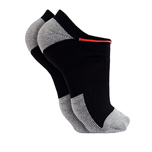 Kit com 3 Pares de Meias Invisível Preta com Detalhe Neon (39 a 43, Preto)
