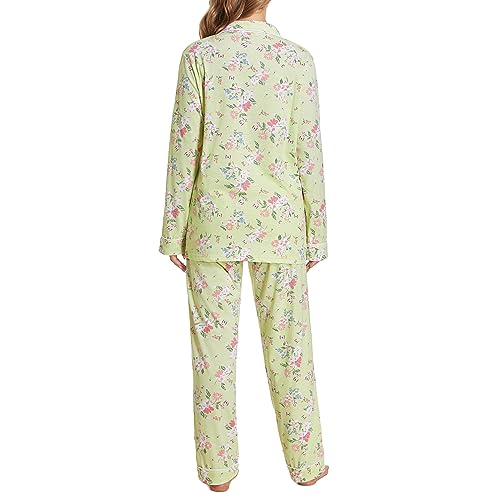 Image of Tugege Pajamas Set Long Sleeve Sleepwear Womens Button Down Nightwear Pj Sets