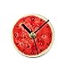 VORCOOL Imanes de Nevera Pegatina Reloj Redondo Fruta Patrón Reloj de Pared Reloj Pegatinas (Sandía)