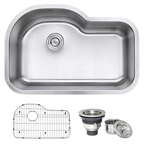 Ruvati RVM4700 Undermount 16 Gauge 31.5" Kitchen Sink Single Bowl #1