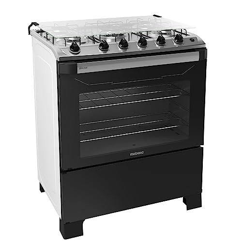 Fogão 5 Bocas a Gás Itatiaia New Dream Tripla Chama e Acendimento Automático Branco/Preto Bivolt