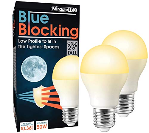 MiracleLED 604667 3W 2-Pack Blue Blocking Light, Low-Profile