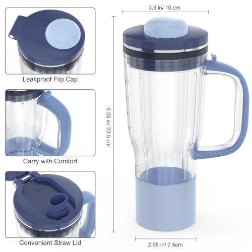 26 oz Personal Smoothie Tumbler Fit for Ninja BlendBOSS/CrushBOSS Blender by Feilifan - Used condition - Image 2