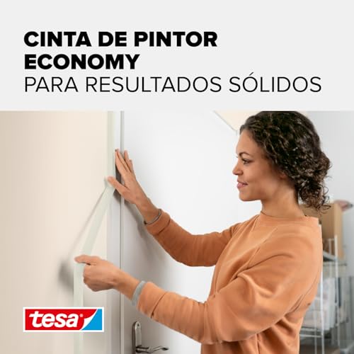 Miniatura 2 de Tesa Cinta De Pintar Ecologo Economy, Cinta De Pintor, Removible Sin Residuos Hasta 4 Días Después, Sin Disolventes, Estrecha, 5x 50 M X 30 Mm, Blanco