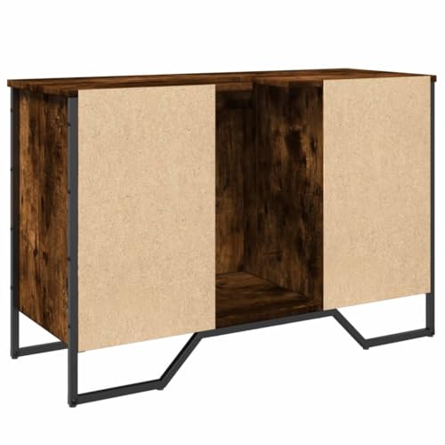 Mueble de baño auxiliar roble ahumado de 91x35x60 cm en madera de ingeniería 7