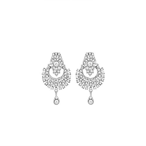 Image of Atasi International Delightful Rhodium Silver Plated Alloy Choker Necklace Set For Women