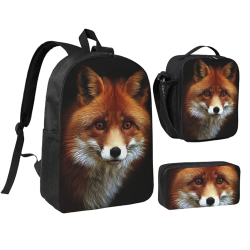 Sac à dos d'école grand volume EdWal FOX2 ensemble 3-en-1 avec trousse et sac repas