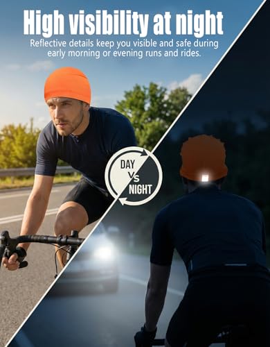 Image of Sweat Wicking Skull Caps Cooling Helmet Liner Hat Running Beanie Cycling Skullcap Sleeping Cap for Men Women