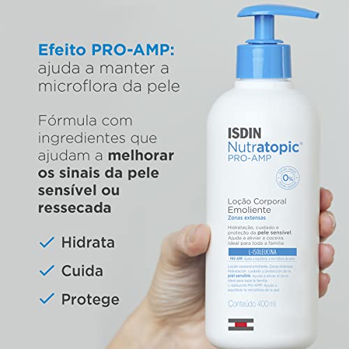ISDIN Loção Corporal Para Pele Reativa Sensível Nutratopic Pro-Amp - 400Ml