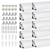 3.ANWENDUNG: die Montage der hohen Alu-Leisten für LEDs ist sehr einfach und wird durch simples Einklicken der Abdeckungen in die LED-Alu-Leisten schnell erreicht. Mithilfe von Montage-Clips (im Angebot enthalten bringen Sie die Profile an die Wand oder Decke ganz einfach an. Den Abschluss bilden die 2x Endkappen - eins ist speziell mit einer Bohrung für das LED-Kabel versehen.