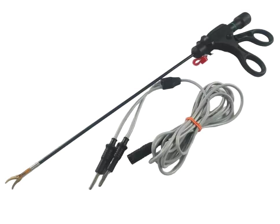 Laparoscopic Bipolar Maryland Curved Dissector Grasper Forceps And Cable Surgical Resuable Medical Autoclavable Instrument Set 5mm 330mm 2Piece