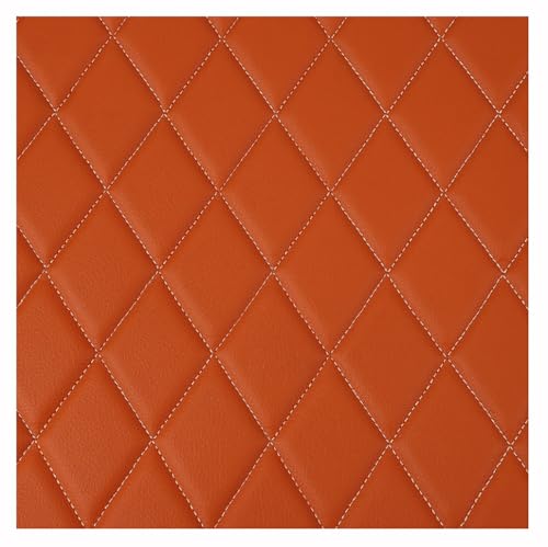 Tissu simili-cuir orange au mètre 160 cm de large pour canapé