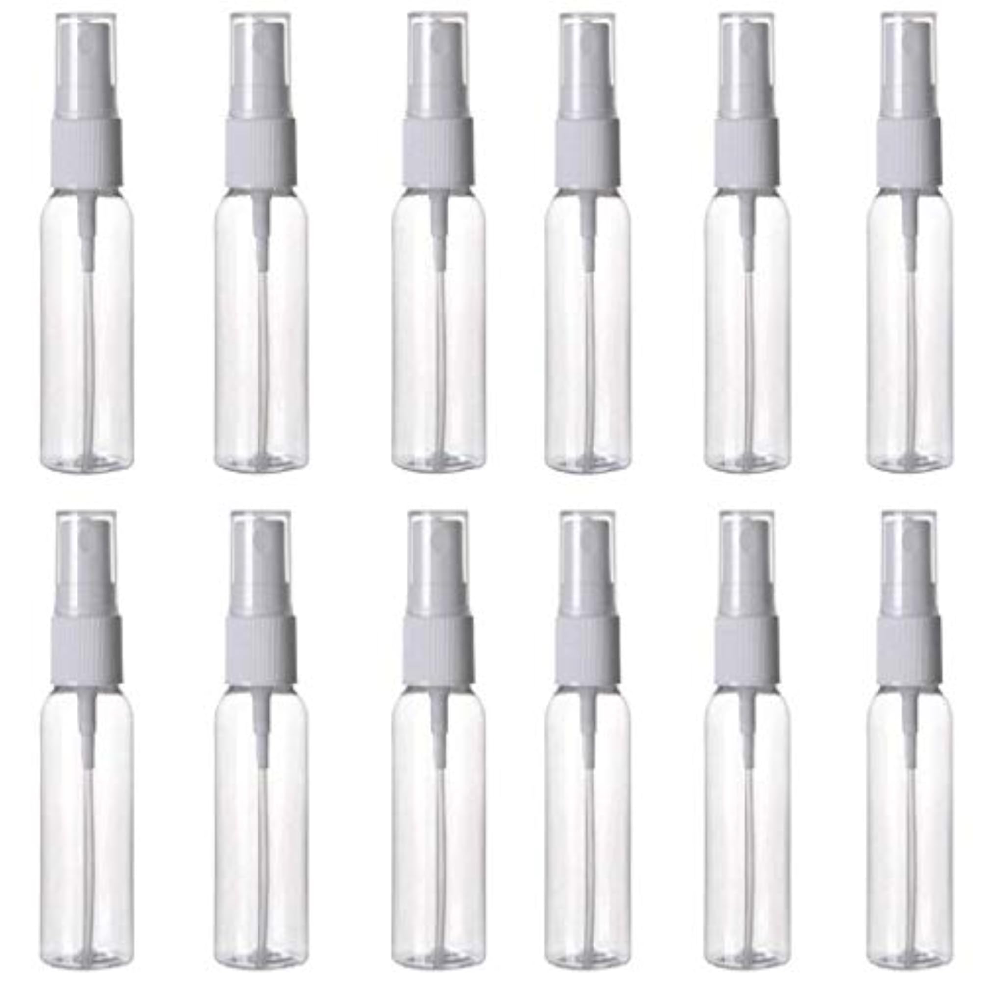 12pcs 30ml Empty Plastic Transparent Refillable Spray Bottles