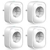 Control remoto / voz - Enchufe inteligente Teckin, descargue la aplicación gratuita Smart Life y controle sus luces y electrodomésticos desde su teléfono y su voz a través de Amazon Alexa o el Asistente de Google. Solo necesita Wi-Fi. No se requiere hub o suscripción. El enchufe inteligente también es compatible con IFTTT.