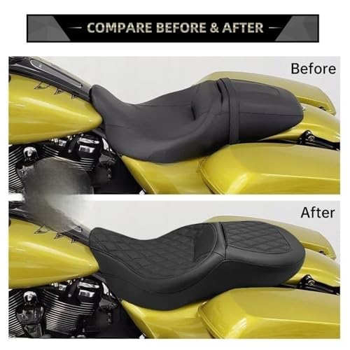 Asiento de pasajero y conductor perfil bajo con amortiguación para Touring CVO y Road King 7