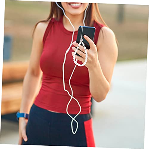OKUMEYR 2 Peças Cordão De Cristal Para Celular Com Strass Capa De Telefone Pulseira Transparente Cha