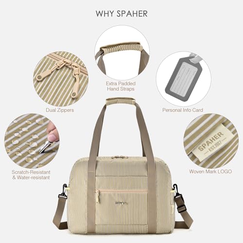 SPAHER Wizzair Vueling Travel Bag, 40 x 30 x 20 cm, Foldable Carry On Luggage, Waterproof Sports Bag for Men, Maternity Bags, Hospital, Luggage, Weekend, Women, 25L