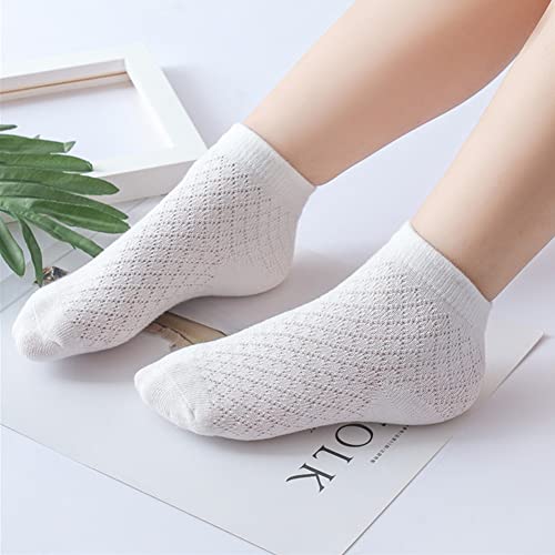 Akkilar Toddlers No Show Ankle Socks Baby Boys Girls Mesh Thin Breathable Cotton Low Cut Socks 2-13T, Pack Of 6 #TOP2