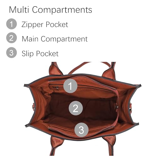 Image of JESSIE & JAMES Satchel Purses for Women Shoulder Bags Crossbody Top Handle Handbags with Adjustable Strap Card Pouch
