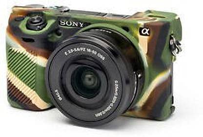 Silicone Protective Camera Case Cover for Sony A6000/A6300/A6400 Camera Protective Rubber Case( Army Green)