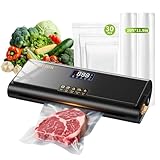 Updated Patented Food Preserver Vacuum Sealer Fully Automatic Heat Sealer Machine, Multi-Functional Food sealer Machine Food Bag Sealer with 20ft Bags 30 Vacuum Bags
