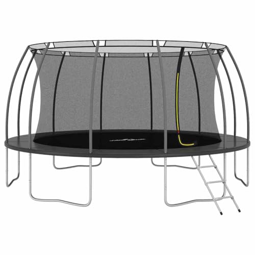Vetnasa Cama elástica Redonda 488x90 cm 150 kg Juegos y Juguetes, Estructuras para Juegos al Aire Libre, Camas elásticas Gris 93,95 KG