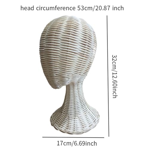 harayaa Suporte de exposição de chapéu de vime, suporte de chapéu de manequim, elegante, suporte par