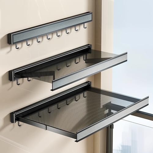 Listado de secadora ropa plegable favoritos de las personas. 43 Tendedero Plegable para Ropa Pared, Tenderos de Ropa Plegable Retractil Invisible 3 en 1, 60 cm Secador de Ropa Plegable Portátil , Con Red de Secado y 8 Ganchos...