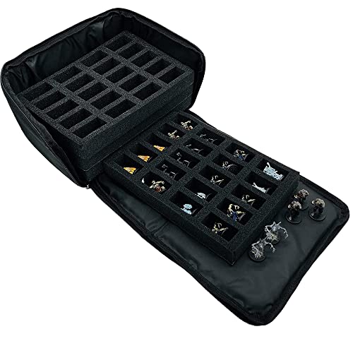 Étui de transport pour miniatures DnD : grand support de rangement de jeu RPG noir - 4