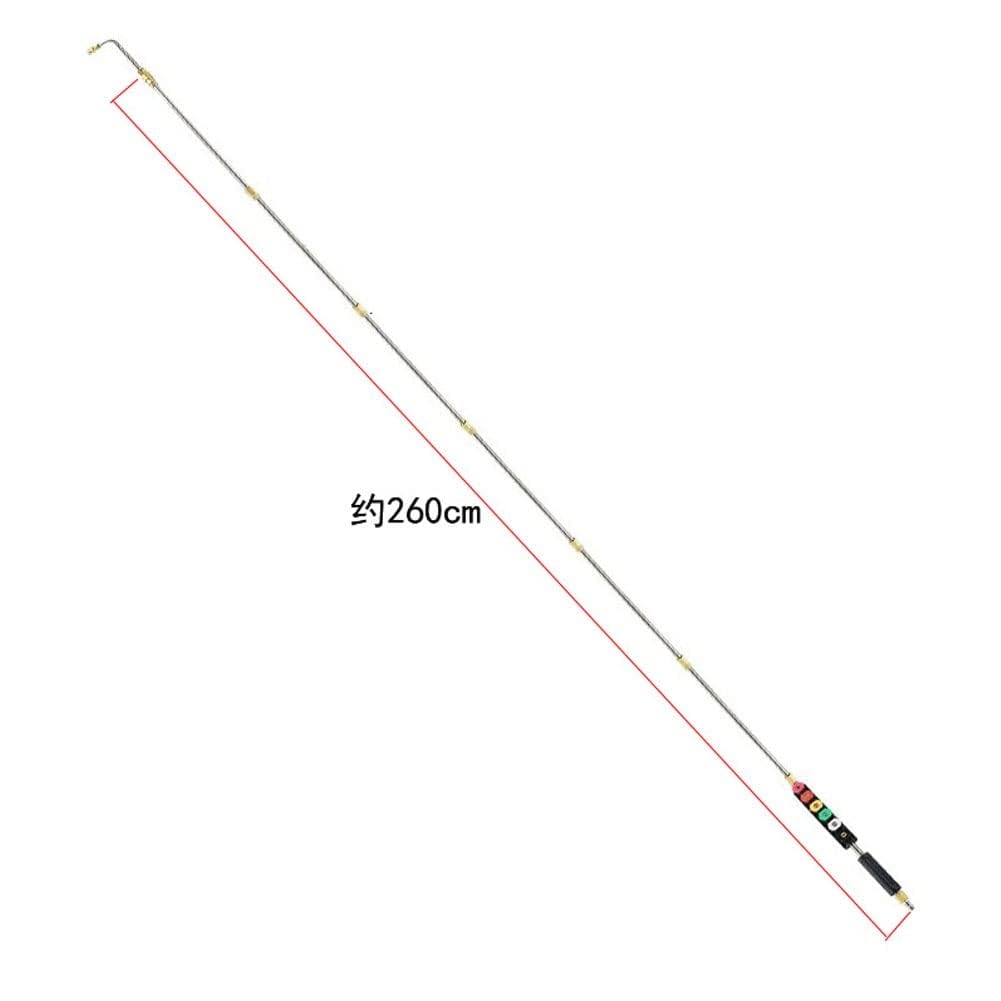 Barres d'extension pour nettoyeur haute pression, 4000PSI Pointes de Lance de Remplacement télescopiques Outils de Nettoyage pour Le Lavage des fenêtres de Toit