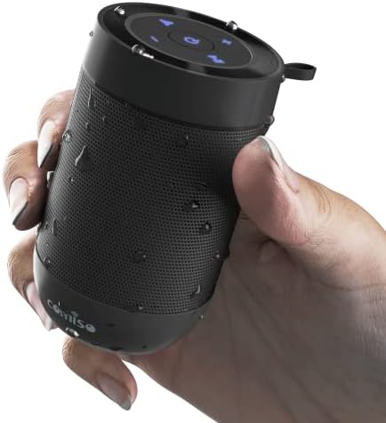 COMISO Portable Bluetooth Speaker, Bluetooth Wireless Mini Pocket Speaker, 360 HD Surround Sound & Rich Stereo Bass, 12H Playtime, IPX5 Waterproof for Travel, Outdoor, Home and Party (Black)