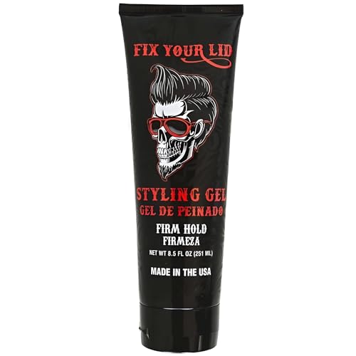 Fix Your Lid Styling Gel for Men's Hair - Firm Hold with Fuller Look - Strong Hold Gel for All Men's Hair Types & Styles - Easy To Wash Out - 8.5 Oz