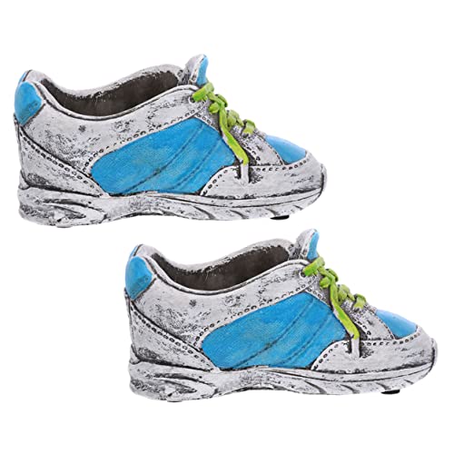 LIOOBO 2pcs Shoe Shaped Flower Pots Indoor Outdoor Planters for Succulents Creative Home Decor Durable Sturdy Material Blue Color