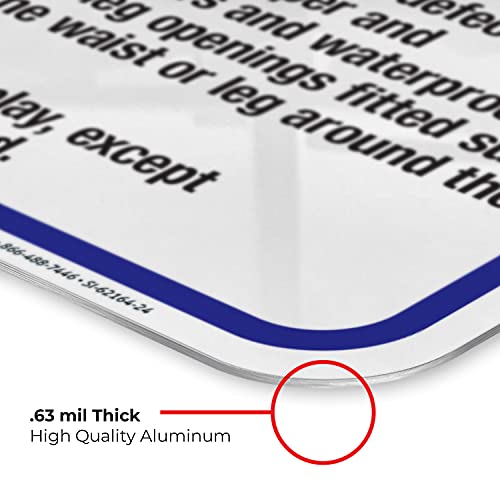 Cartel de reglas para piscina Utah de aluminio miniatura 6