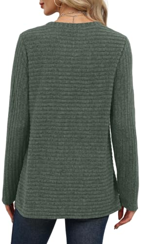 WIHOLL Womens Sweaters Fall Teacher Outfits Long Sleeve Shirts Tunic Tops - Image 6