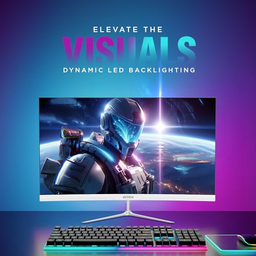 Image of Intex 60.9 CM (24 Inch) Full HD Curved Backlight LED Monitor | VA Panel, 100Hz Refresh Rate with 1920x1080 Pixels | 5ms Reponse Time, Framless, Sleek Metal Stand with Built-in Speaker
