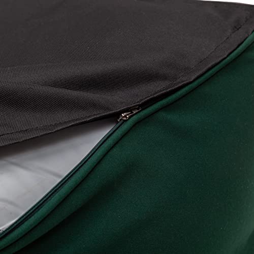 Image of QILLOWAY Inflatable Outdoor Ottoman for Patio, Water Resistant Pouf Cube 16 inch, Inflatable Foot Rest, Outdoor Footstool for Poolside, Garden,Camping, Mallard,Forest Green