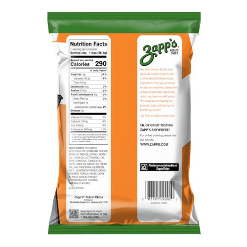 Zapp'S 6021 Zapp’S New Orleans Kettle-Style Potato Chips Hotter €˜N Hot Jalapeno Flavor thumb #1