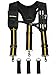 Work Suspenders| Padded suspenders with movable phone holder Tape Holder Pencil holder Adjustable Straps, suspenders Loop heavy duty work for carpenter electrician work Suspension Rig