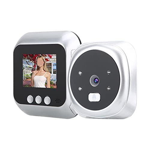 BINGNU Timbre con Video, Timbre Digital De 2,4 Pulgadas, Pantalla LCD A Color, Compatible con Visión Nocturna, Vídeo, Mirilla, Inteligente, Cámara For El Hogar(E)