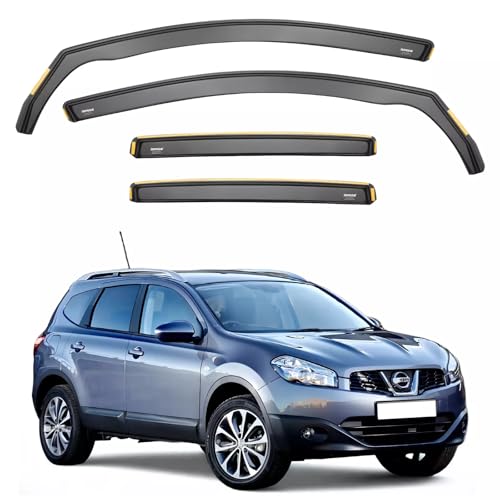 iSpeed Wind Deflectors For Nissan Qashqai +2 2008-2013 7-Seater 4pc Tinted
