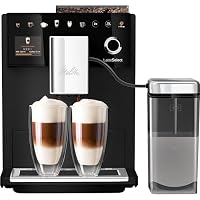 Melitta LatteSelect, Kaffeevollautomat mit Milchsystem und integrierter Tee-Funktion, Frosted Black – Ansicht 1