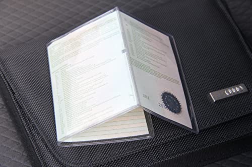 Frentree® Fahrzeugschein Hülle für KFZ Schein, Made in Germany, 3-teilige transparente Schutzhülle, kristallklar und passgenau, dokumentenechte Ausweishülle