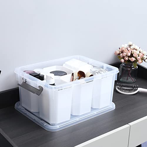 Citylife 17 QT Plastic Storage Bins Clear Storage Box with Lids Multipurpose Stackable Storage Containers for Organizing Tool, Craft, Crayon - Image 6
