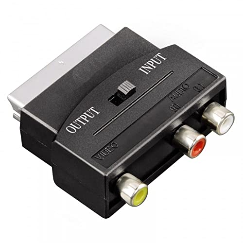 Mr Gadget's Solutions Scart to RCA Composite and LR Audio Adaptor, TV, Television, Input/Output Switch