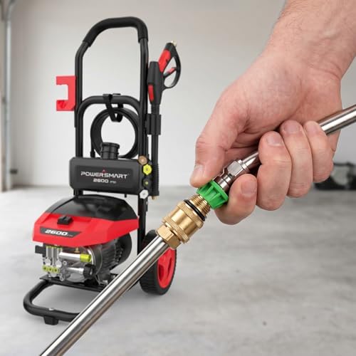 PowerSmart 3000 Max PSI Electric Pressure Washer with Induction Brushless Motor, 1.2 GPM High Pressure Cleaner, 5 Nozzles, 8” Wheels, Detergent Tank, for Car, Patio, Fence, Driveway Cleaning - Image 10