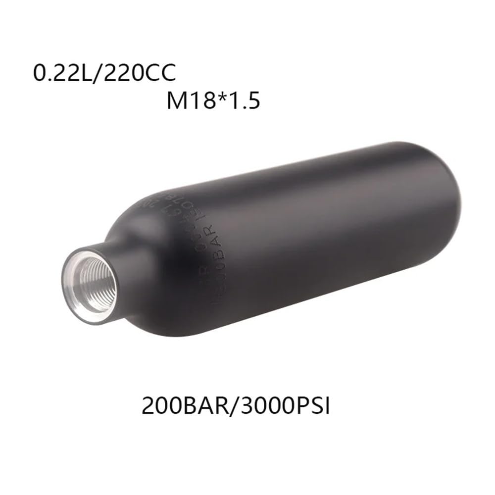 HPA 0,22 l 220 cm³ zbiornik na sprężone powietrze butelka CO2 200BAR 3000PSI butla gazowa stacja do nurkowania cylindro do nurkowania armatura do akwarium