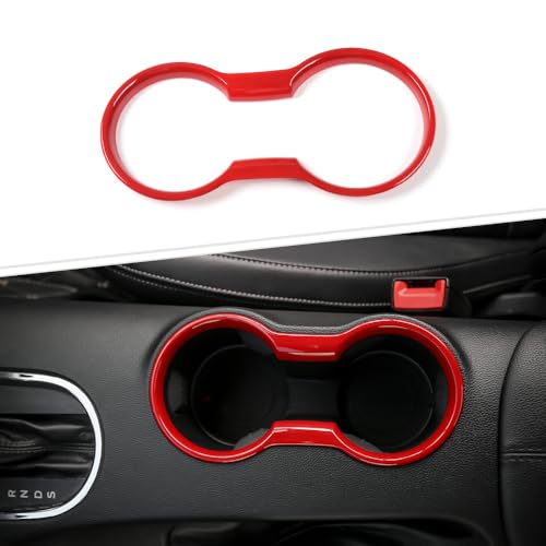 Cubierta de portavasos interior rojo para Ford Mustang 2015-2023